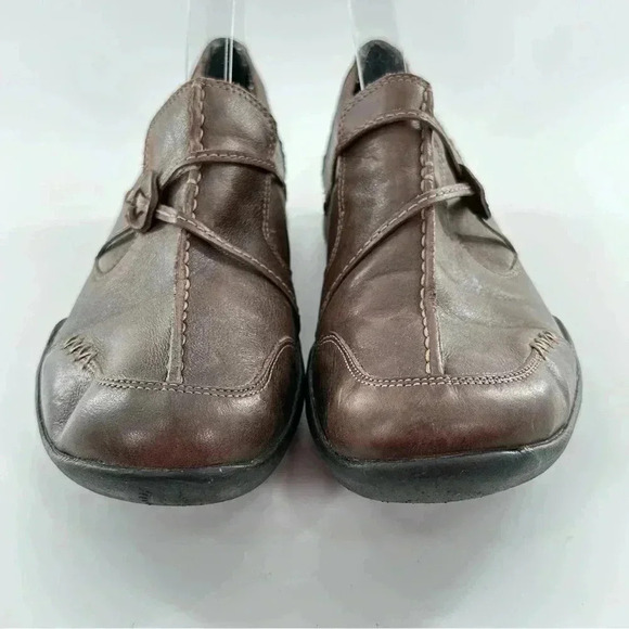 Clarks wave womens flats size 8.5 brown leather comfort walking loafers - Picture 3 of 13